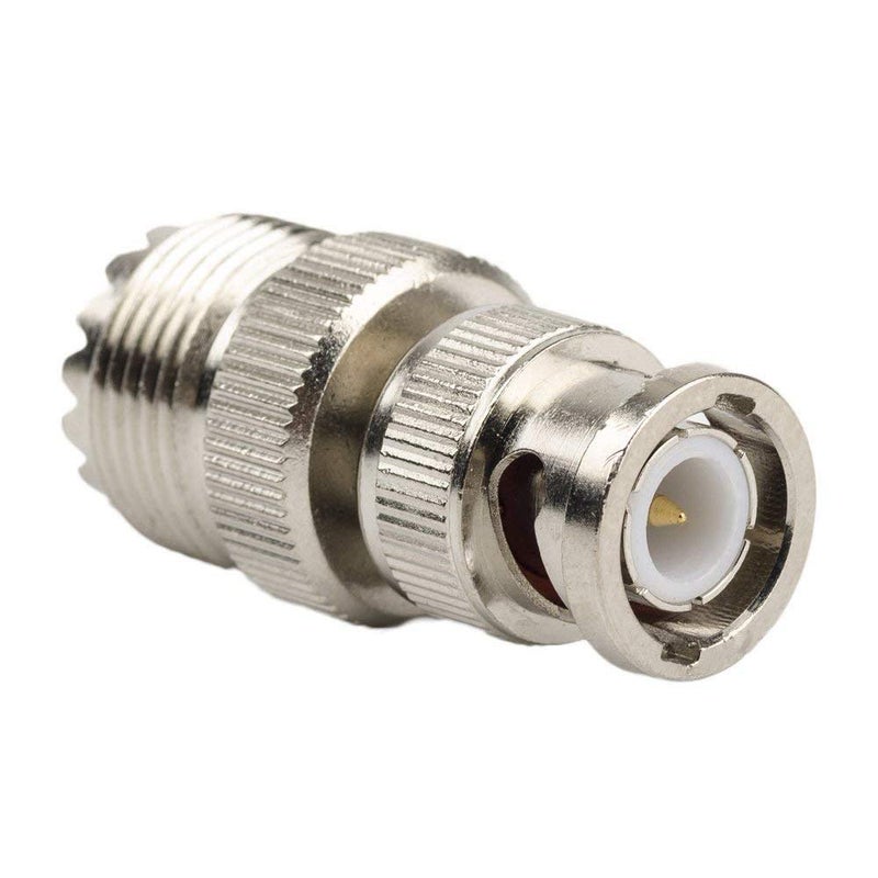 TengKo BNC Male to UHF Female SO-239 SO239 Adapter Connector RF Coaxial Coax Adapter for Antenna Coaxial Cable Radio Scanner (2 Pack) - Image 2